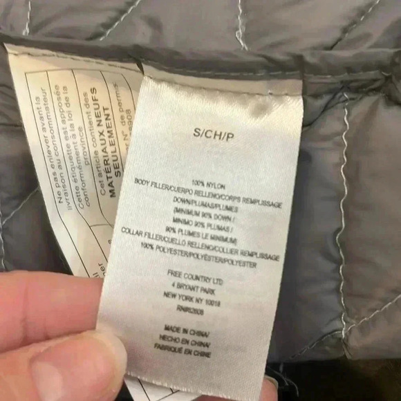 Free Country silver/grey lightweight puffer jacket size small. - Picture 6 of 8